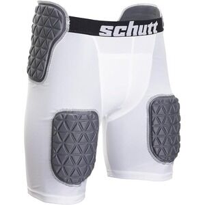 NWT Schutt Protech 5 Pad Youth Football Girdle White Size Medium